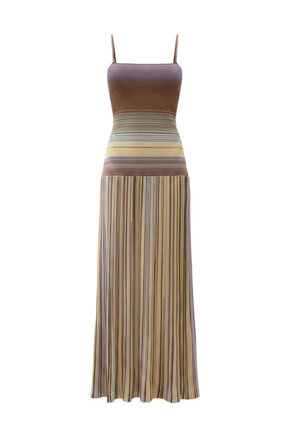 Esenia Knit Dress in Daniela Stripe Mocha