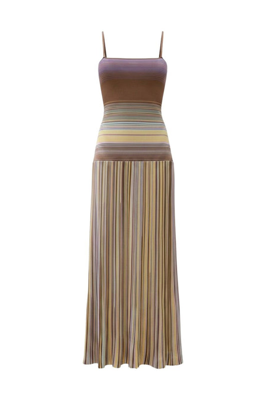 Esenia Knit Dress in Daniela Stripe Mocha