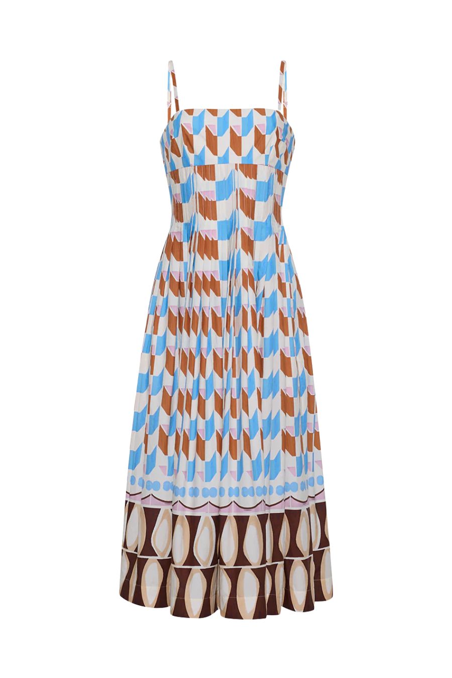 Sea Island Dress in Talavera Tile Ivory