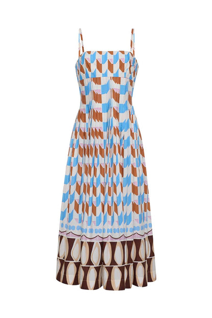 Sea Island Dress in Talavera Tile Ivory