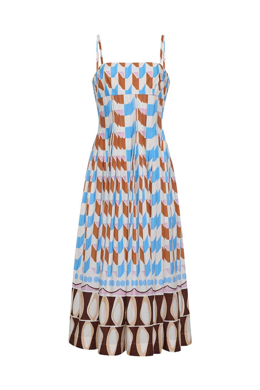 Sea Island Dress in Talavera Tile Ivory