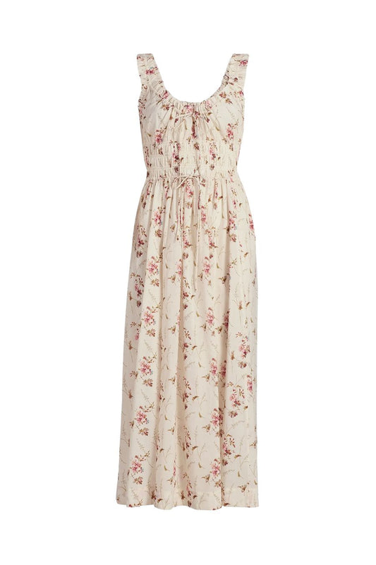 Emmaretta Dress in Blanc Prairie Rose