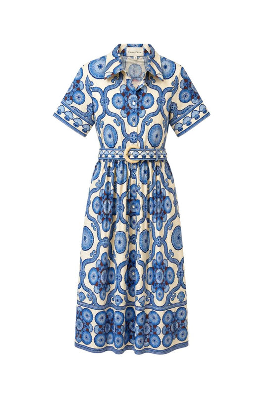 Malena Dress in Mod Floral Blue