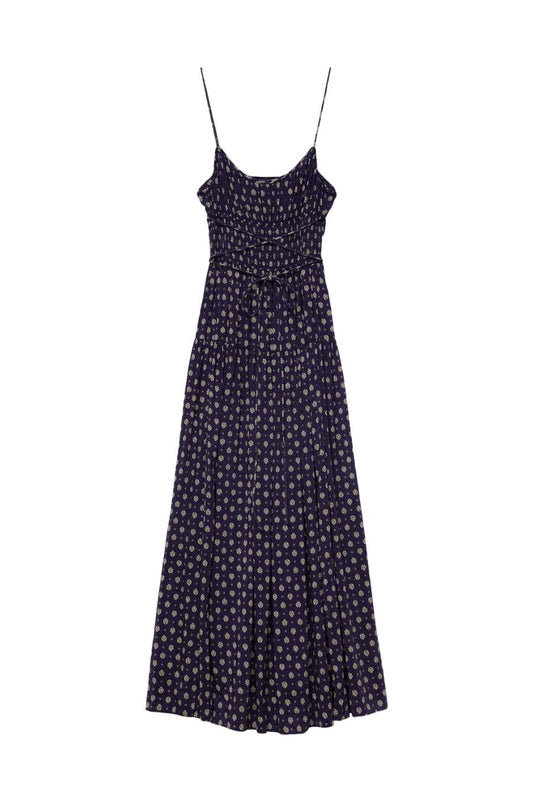 Safia Dress in Navy Cadiz Foulard