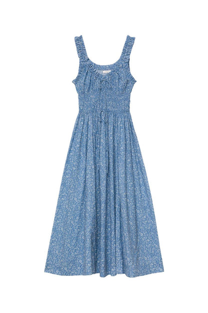 Emmaretta Dress in Blue Garden Bloom