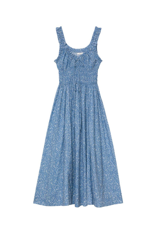 Emmaretta Dress in Blue Garden Bloom