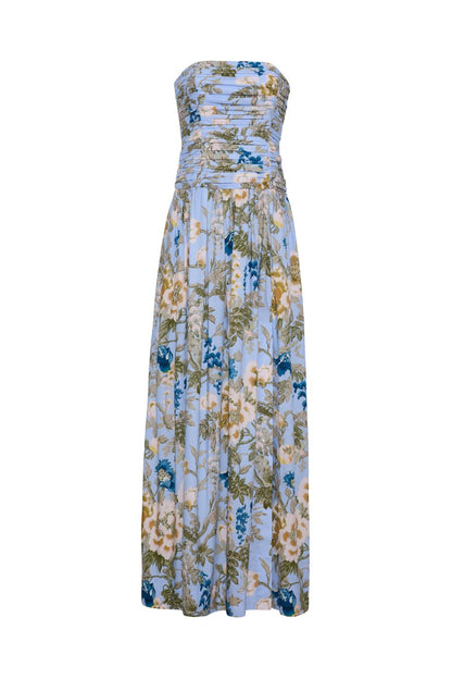 Montreal Gown in Flora Meadow Light Blue