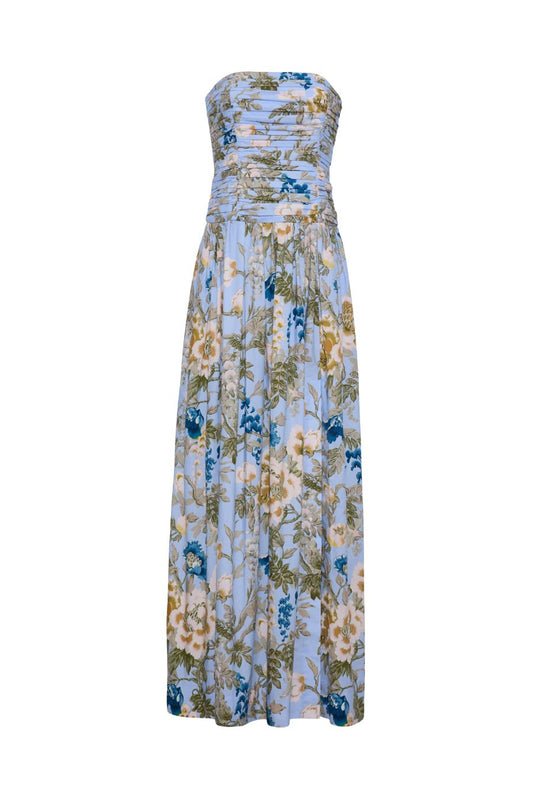 Montreal Gown in Flora Meadow Light Blue