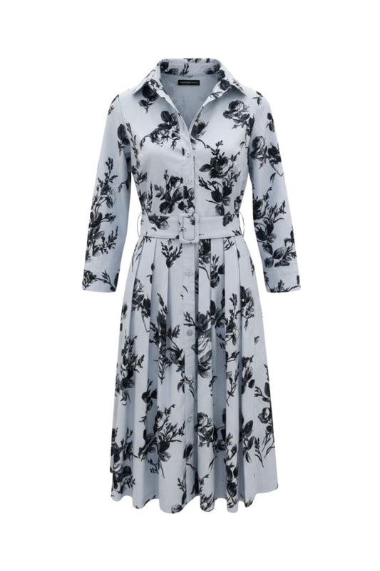 Audrey Dress in Soft Indigo