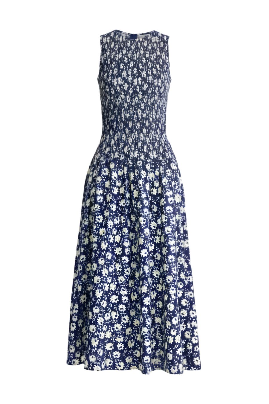 Siempre Tank Maxi Dress in Navy Floral Stamp