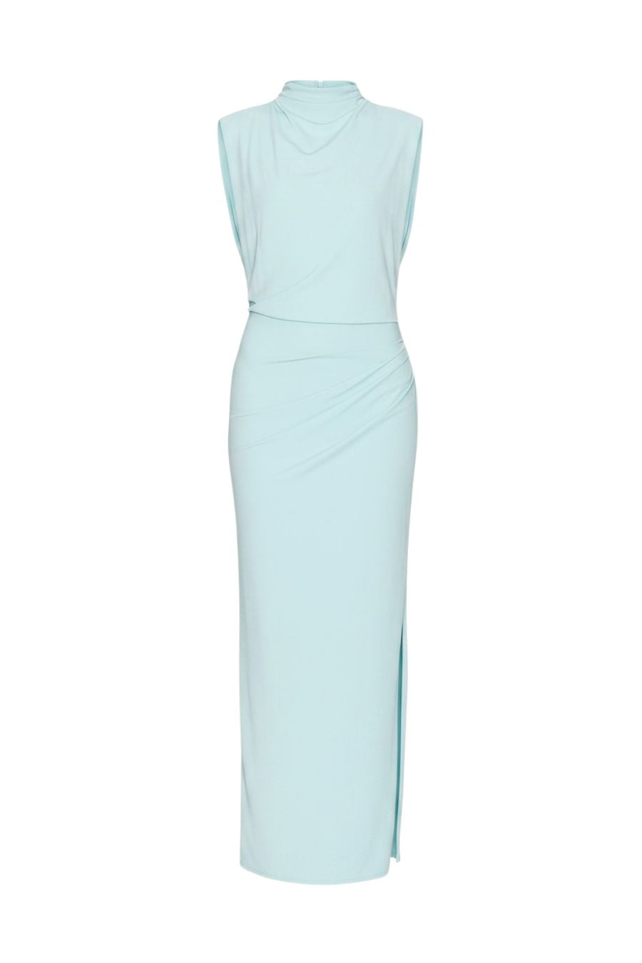 Vale Draped Midi Dress in Pool