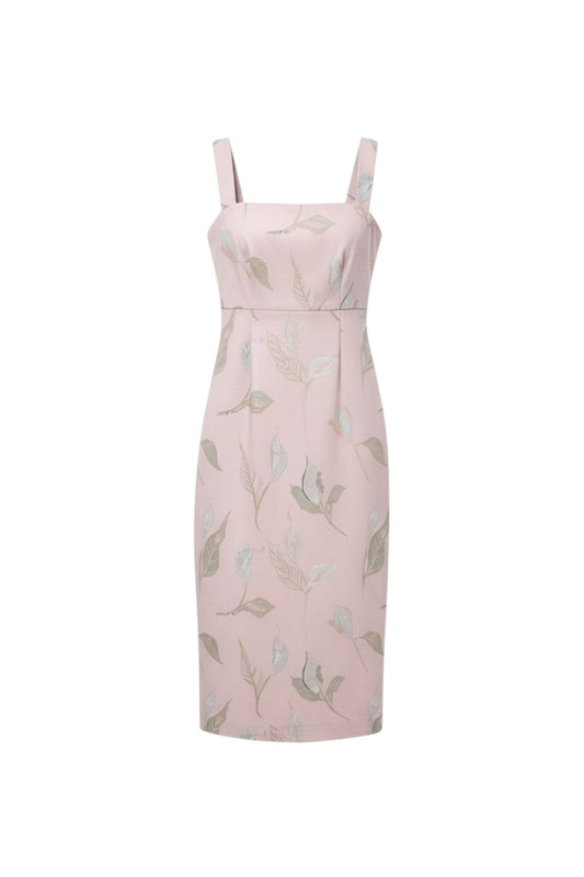 Long Slip Dress in Rose Peach Lily
