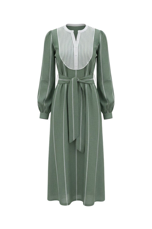Greer Shirtdress in Olive