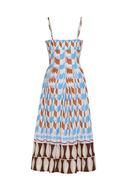 Sea Island Dress in Talavera Tile Ivory