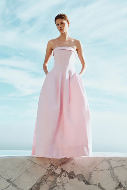 Avril Cotton Bustier Dress in Daisy