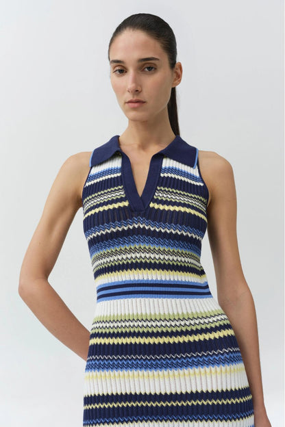 Kerrin Knit Midi Dress in Midnight Multi