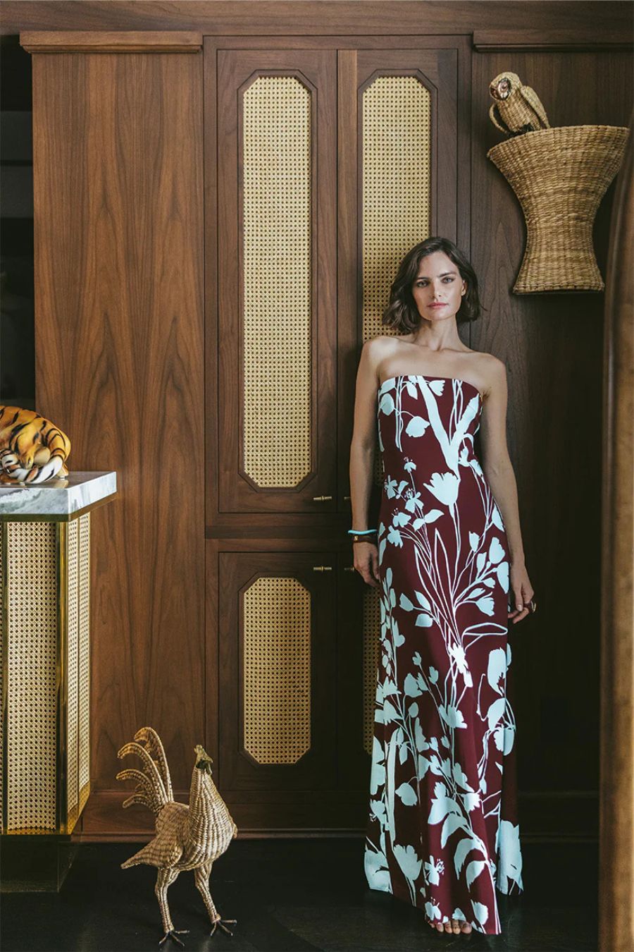 Benita Dress in Botanic Maroon