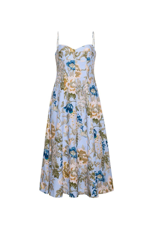 Cherry Dress in Flora Meadow Light Blue