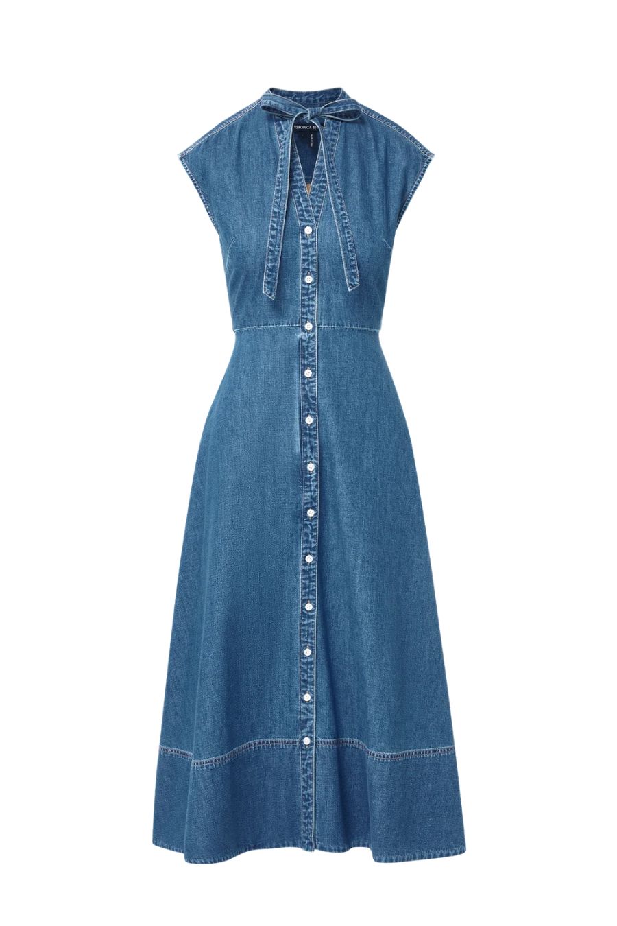 Honora Denim Midi Shirtdress in Serendpity