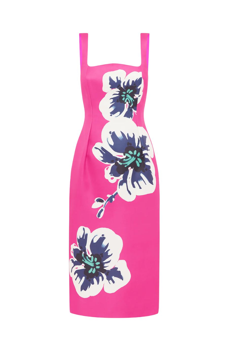 Larissa Midi Dress in Orchid Print