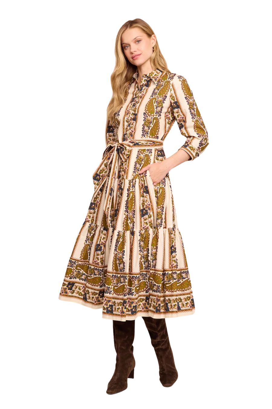 Lolita Dress in Paisley Trail Ivory