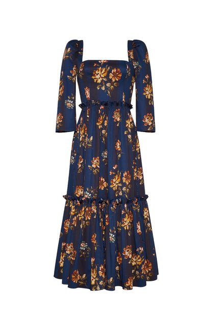 Blue Hill Dress in Amour Flora Navy