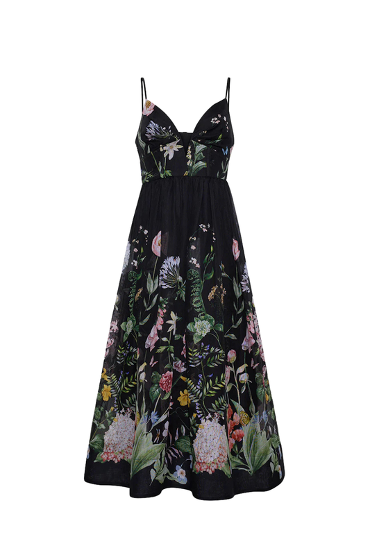 Pero Midi Dress in Bloomsfield Navy