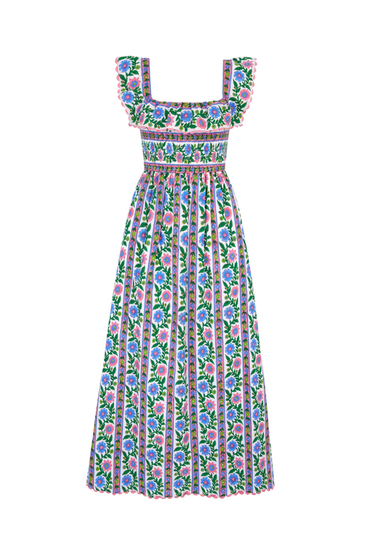 Folk Border Carrie Dress
