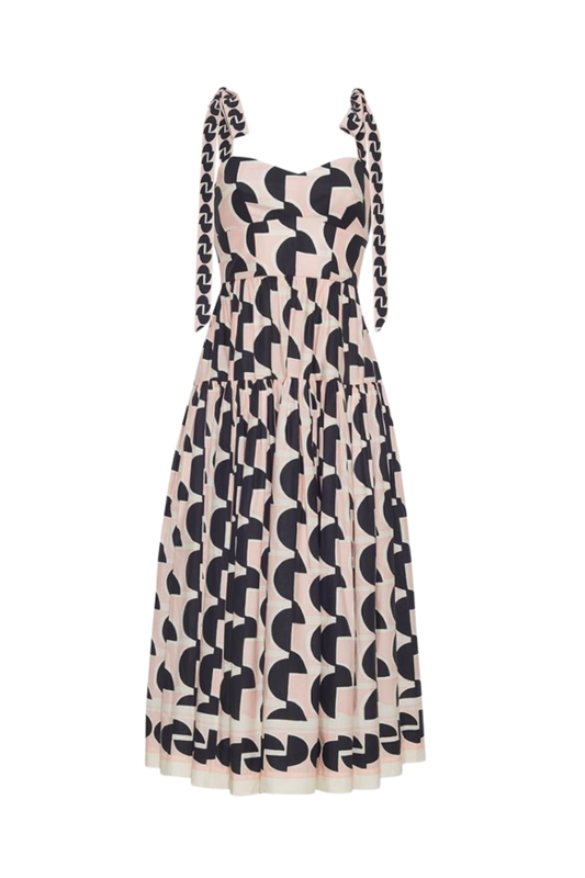 Faiza Dress in Forma Geo Blush Print