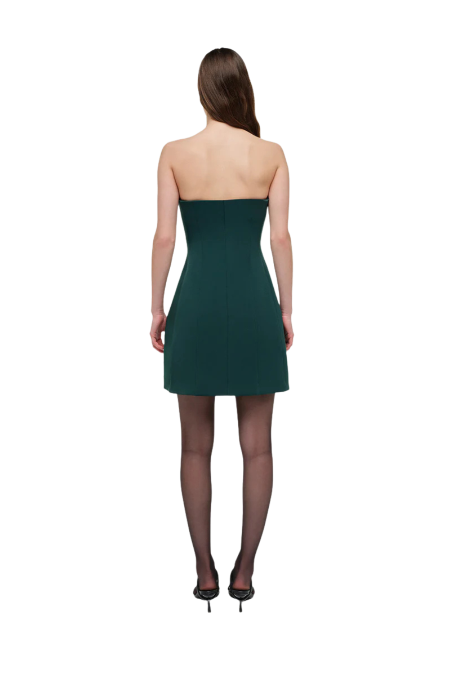 Devin Bustier Mini Dress in Emerald