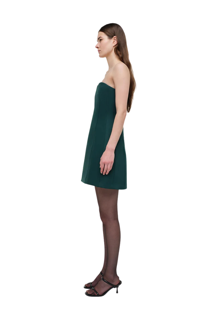 Devin Bustier Mini Dress in Emerald