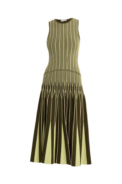 Oaklen Midi Dress in Pine Green