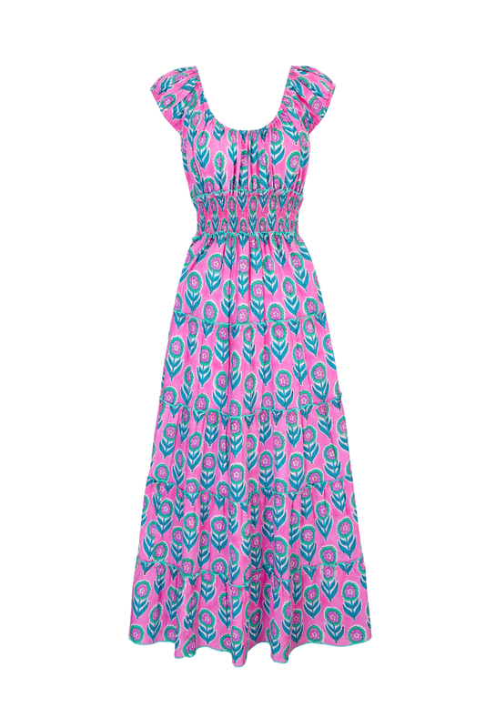 Lilac Buta Rah Rah Dress