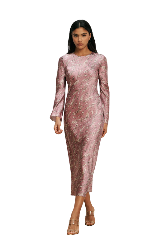Gemma Silk-Blend Midi Dress