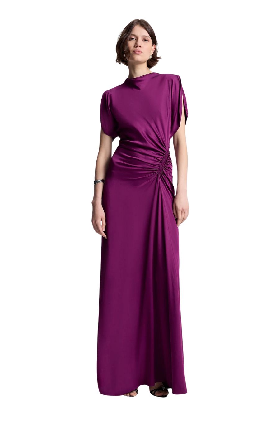 Nadia Satin Gown in Jewel