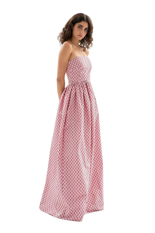 Audrey Gown in Rose Quartz/Nori Multi