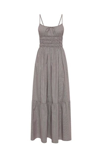 Sofie Maxi Dress Hanne Gingham Espresso