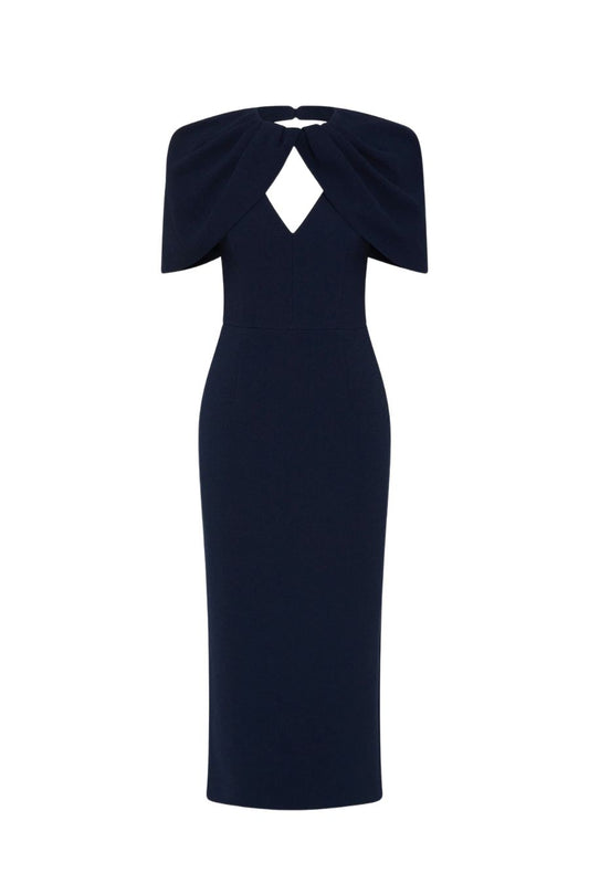 Xena Midi Dress in Navy