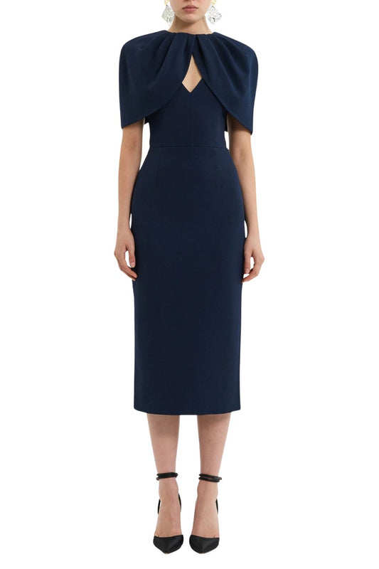 Xena Midi Dress in Navy