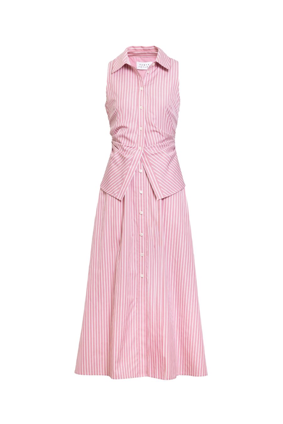 Hannah Dress in Vintage Rose/Optic White