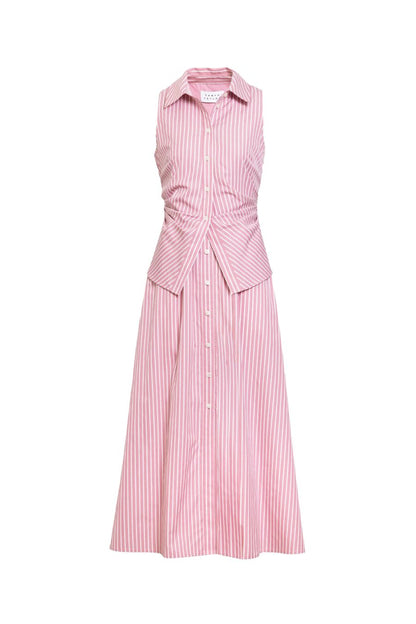 Hannah Dress in Vintage Rose/Optic White