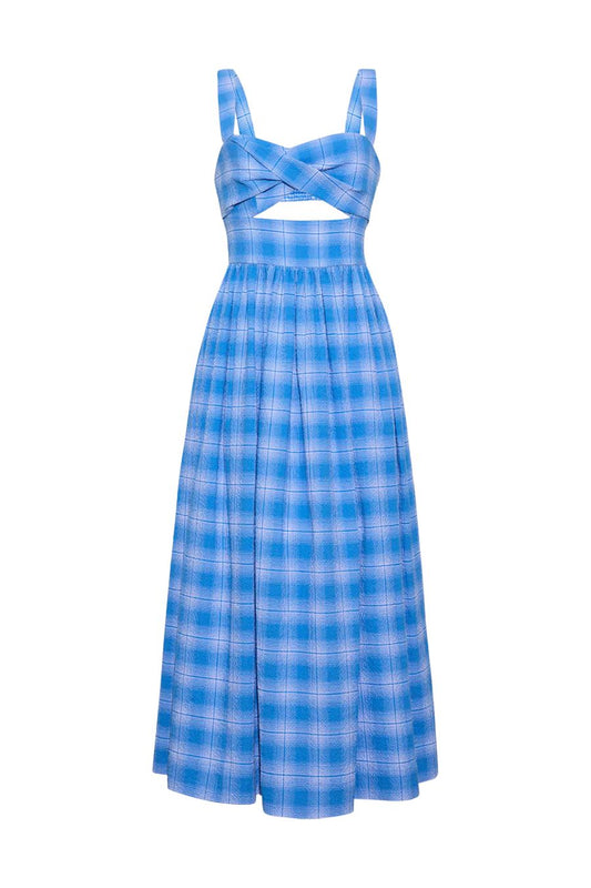Clover Dress in Blue Plaid