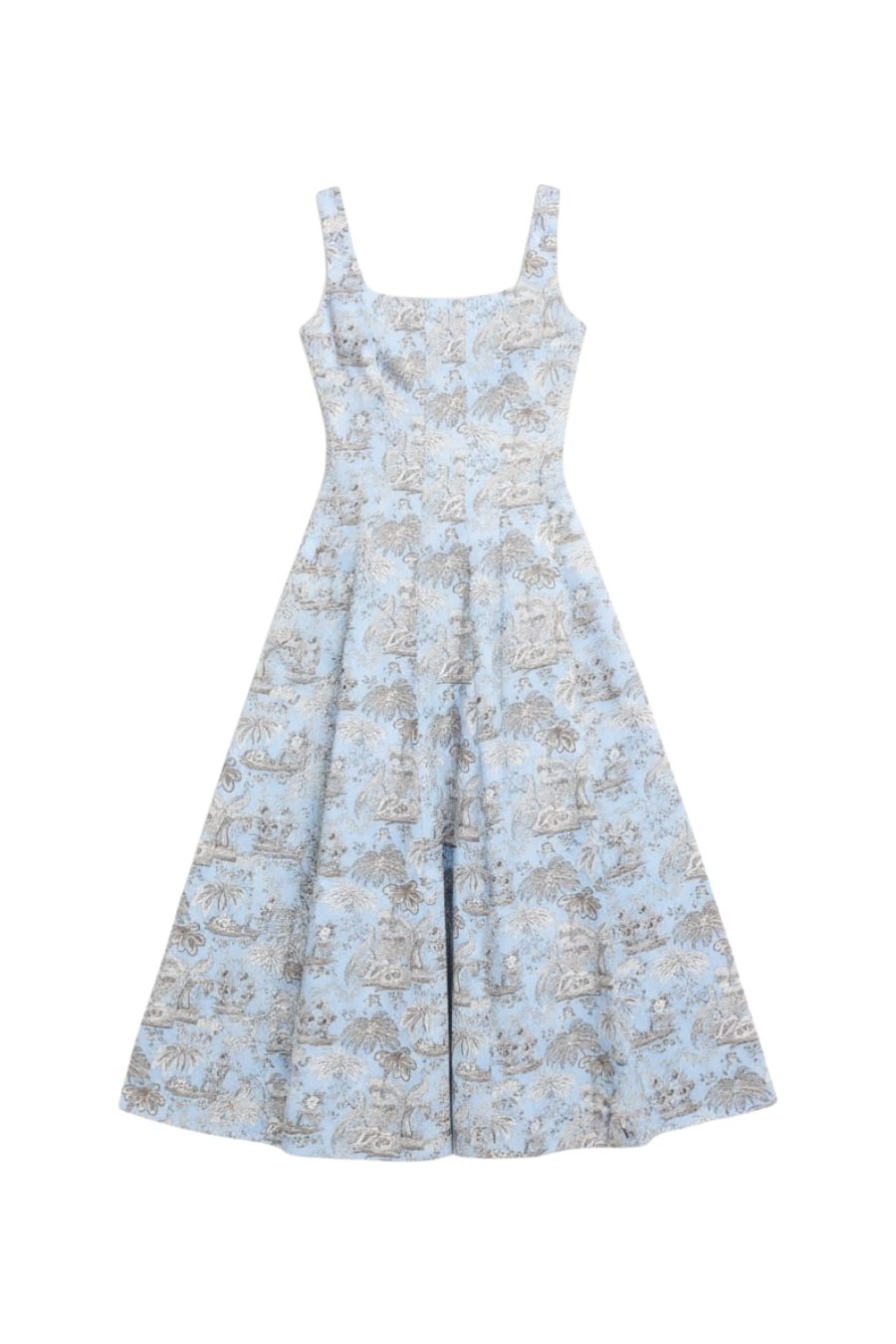 Wells Dress in Sky Toile