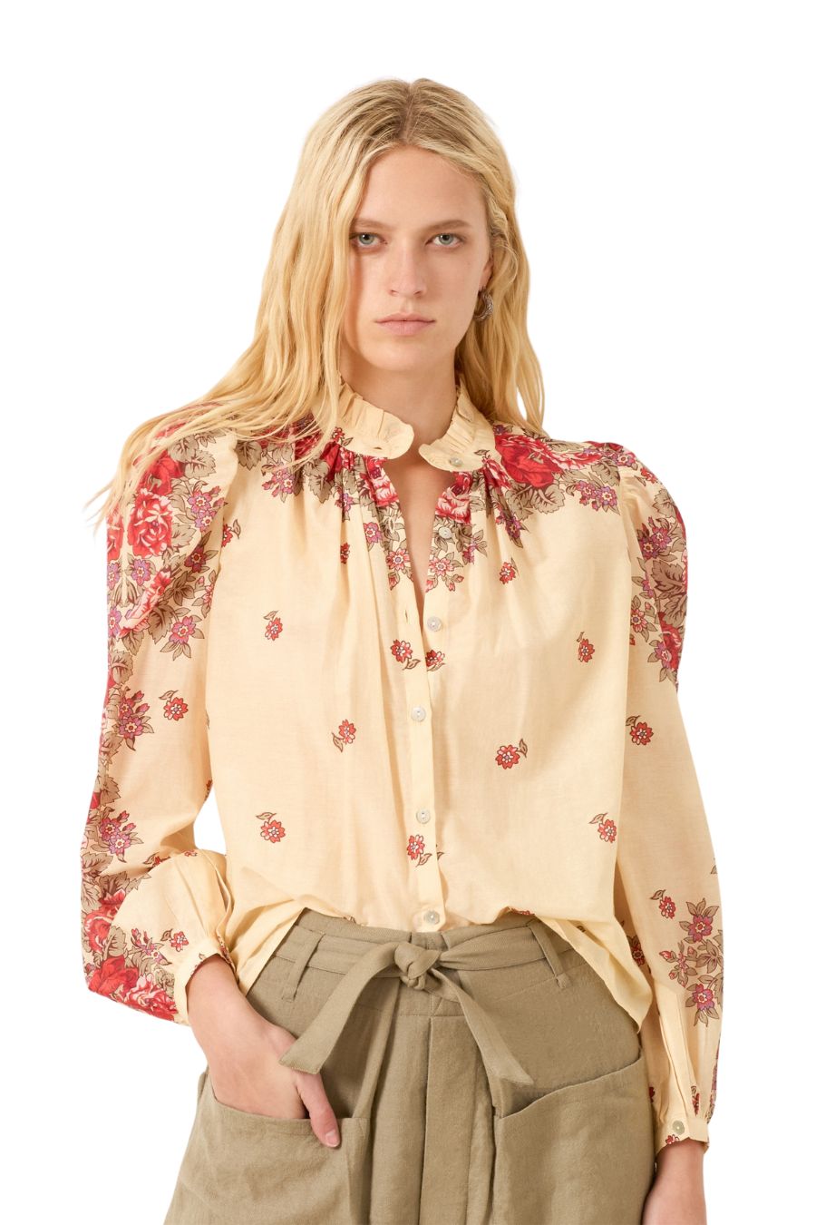 Annabel Rosebush Shirt in White