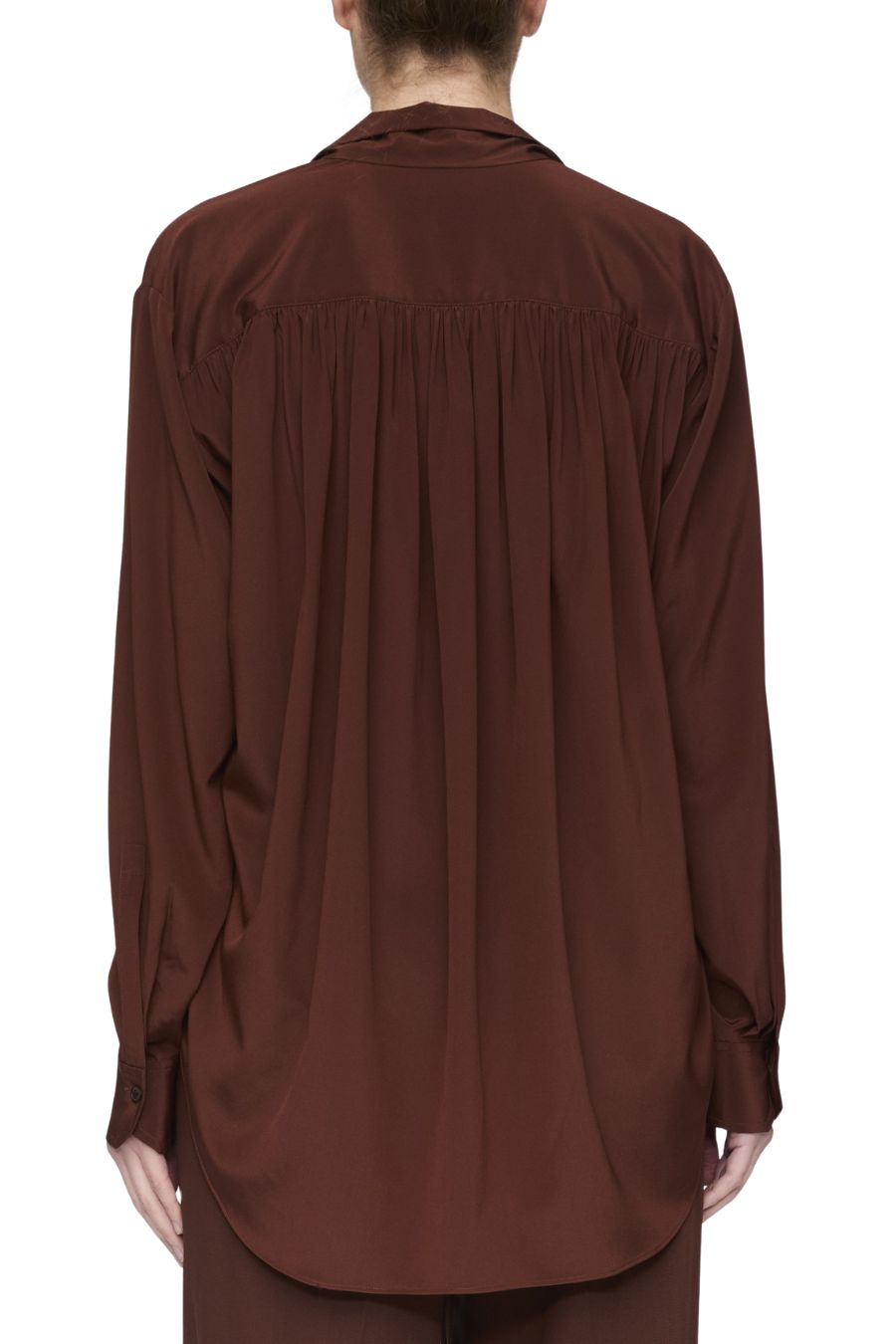 Vivi Silk Top in Brunette