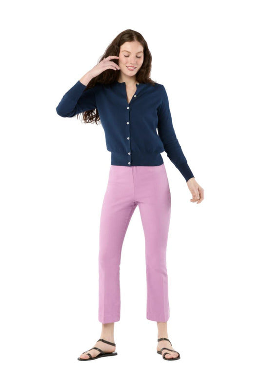 Faye Flare Cropped Pant in Orchid Knit