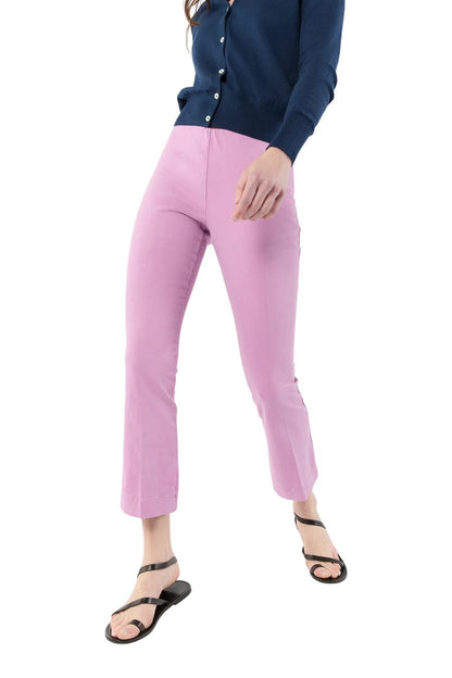 Faye Flare Cropped Pant in Orchid Knit
