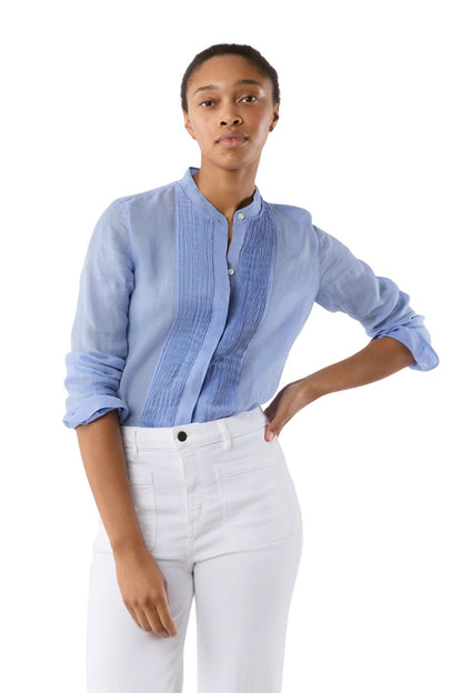Alden Shirt in Cornflower Featherweight Ramie