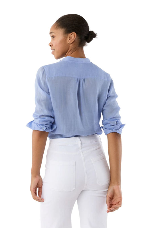 Alden Shirt in Cornflower Featherweight Ramie