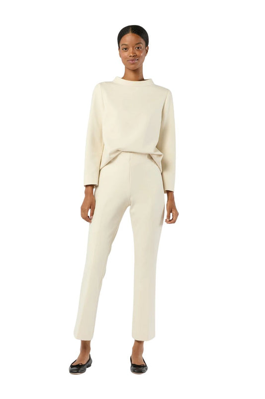 Faye Flare Cropped Pant in Bisque